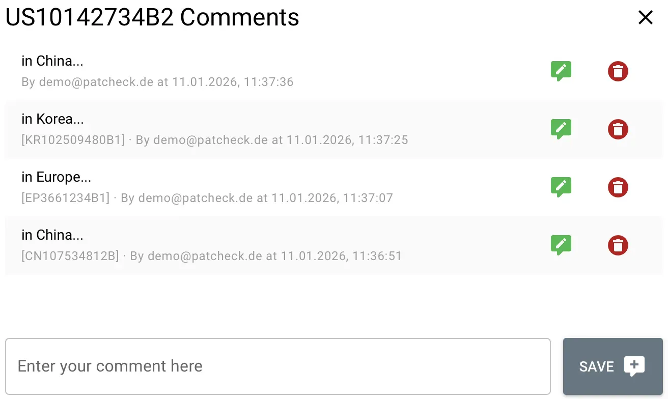 Patent notes displayed consistently across all patents covering the same invention